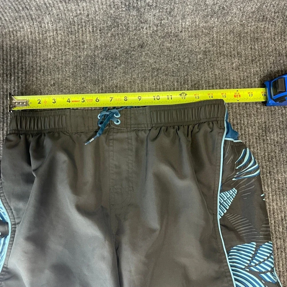 Nike Swim Trunks Mens L Black Blue Excellent Mesh‎ Liner Board Shorts